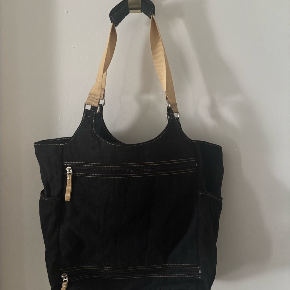 Norm Thompson Stylish Black and Tan Tote Bag